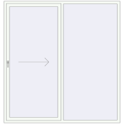 Sliding patio doors 2100x2200 mm PATIO DOOR REHAU BRILLANT DESIGN