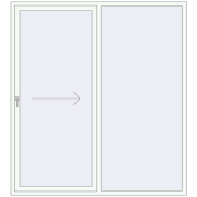 Patio door (REHAU Brillant Design) 2000x2200 mm