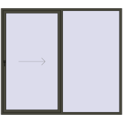 Sliding patio doors 2500x2200 mm REHAU SYNEGO SLIDE