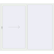 REHAU GENEO HST 2600x2300 mm RAL 9016 Traffic white two-sided