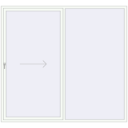 Sliding patio doors 2600x2400 mm REHAU SYNEGO SLIDE