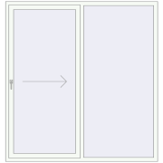 Sliding patio doors 1900x2000 mm REHAU SYNEGO SLIDE