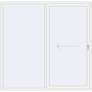ECO-ENERGIE ABSOLU (Porte-fenêtre coulissante REHAU SYNEGO) 2200x2150 mm