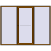 Sliding patio doors 2500x1980 mm PATIO DOOR REHAU BRILLANT DESIGN