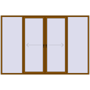 Sliding patio doors 3300x2200 mm PATIO DOOR REHAU SYNEGO