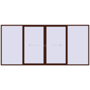 Sliding patio doors 4800x2200 mm PATIO DOOR REHAU SYNEGO