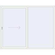 Sliding patio doors 2500x2000 mm PATIO DOOR REHAU BRILLANT DESIGN