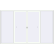 Sliding patio doors 3600x2245 mm PATIO DOOR REHAU BRILLANT DESIGN