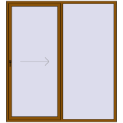 Sliding patio doors 2100x2300 mm PATIO DOOR REHAU BRILLANT DESIGN