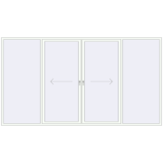 Sliding patio doors 4000x2200 mm PATIO DOOR REHAU BRILLANT DESIGN