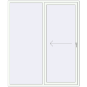 Sliding patio doors 1800x2150 mm PATIO DOOR REHAU BRILLANT DESIGN RAL 9016 Traffic white two-sided