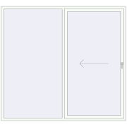 ECO-ENERGIE (Porte-fenêtre coulissante REHAU Euro 60) 2400x2200 mm