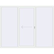 PATIO DOOR REHAU SYNEGO 2800x2200 mm BLACK_BROWN external
