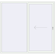 Sliding patio doors 2300x2200 mm PATIO DOOR REHAU BRILLANT DESIGN RAL 9016 Traffic white two-sided