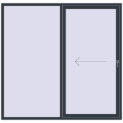 Sliding patio doors 2100x2030 mm REHAU SYNEGO SLIDE