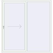 Patio door (REHAU Brillant Design) 1980x2120 mm