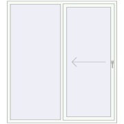 Sliding patio doors 1800x2000 mm PATIO DOOR REHAU BRILLANT DESIGN