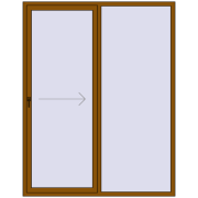 Sliding patio doors 1750x2300 mm REHAU SYNEGO SLIDE