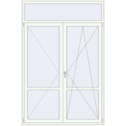 BALCONY DOOR REHAU EURO 70 1600x2400 mm
