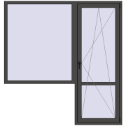 BALCONY DOOR REHAU EURO 70 2000x2100 mm