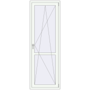 Балконні двері 730x2140 мм REHAU Euro 60 RAL 9016 Traffic white з двох сторін