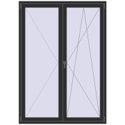 KORSA ENERGY-SAVING (REHAU SYNEGO MD) BALKON DOOR 1500x2100 mm