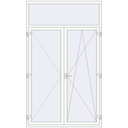 Balkon-Türen. 1500x2500 mm KORSA ENERGY-SAVING (SYNEGO MD) BALKON DOOR