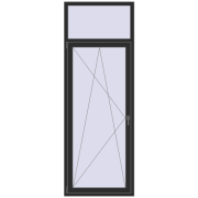 Balkon-Türen. 900x2500 mm KORSA BASE (REHAU Euro-Design 60) BALKON DOOR