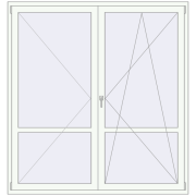 Balcony doors 1880x2000 mm BALCONY DOOR REHAU EURO 70