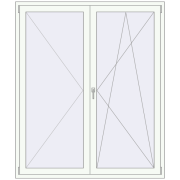 Balcony doors 1600x1900 mm BALCONY DOOR REHAU EURO 60