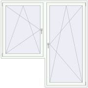 Balcony doors 2000x2005 mm BALCONY DOOR REHAU EURO 60