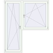 BALCONY DOOR REHAU EURO 60 1750x2050 mm