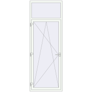 Balkon-Türen. 900x2500 mm KORSA BASE (REHAU Euro-Design 60) BALKON DOOR