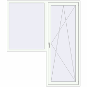 Balcony doors 1760x2050 mm BALCONY DOOR REHAU EURO 70