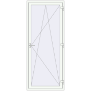 ECO-ENERGIE (Porte balcon KORSA BASE REHAU Euro-Design 60) 900x2150 mm