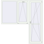 BALCONY DOOR REHAU EURO 60 2100x2200 mm