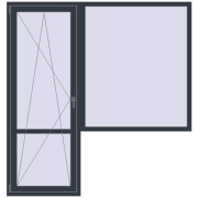 BALCONY DOOR REHAU EURO 60 2000x2100 mm