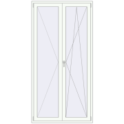 Balcony doors 1200x2400 mm BALCONY DOOR REHAU EURO 60 GOLDEN OAK external