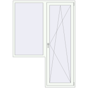 Балконні двері 1550x2150 мм REHAU Euro 60