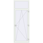 Balkon-Türen. 900x2500 mm KORSA ENERGY-SAVING (SYNEGO MD) BALKON DOOR