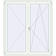 Balcony doors 1580x1790 mm BALCONY DOOR REHAU EURO 60