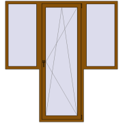Balcony doors 1980x2130 mm BALCONY DOOR REHAU SYNEGO