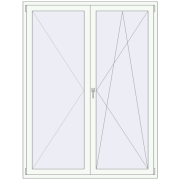 BALCONY DOOR REHAU EURO 60 1600x2100 mm