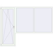 BALCONY DOOR REHAU SYNEGO 2800x2100 mm