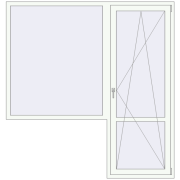 BALCONY DOOR REHAU EURO 70 2000x2100 mm