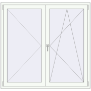 BALCONY DOOR REHAU SYNEGO 1555x1500 mm