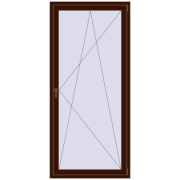 Balcony doors 1000x2200 mm BALCONY DOOR REHAU EURO 70 BLACK_CHERRY two-sided