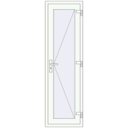 Вхідні двері 600x2000 мм REHAU Euro-Design 60 RAL 9016 Traffic white з двох сторін