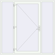 Entrance doors 2100x2100 mm DOOR KORSA OPTIMUM REHAU BRILLANT