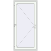 DOOR KORSA ENERGY-SAVING REHAU SYNEGO 1000x2100 mm